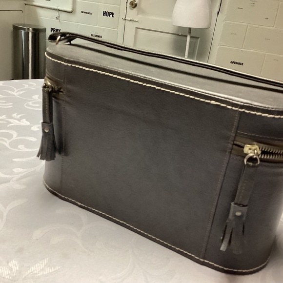 Vintage 50s 60s SKYWAY Luggage Train Cosmetic Case Mid Century Pinup Glam Travel - Picture 13 of 15